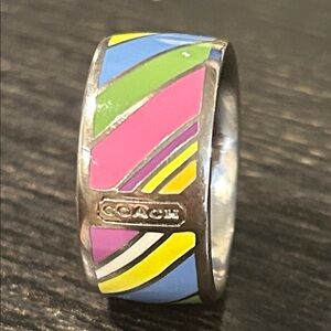 Coach Legacy Striped Ring